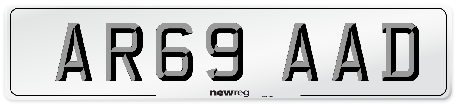 AR69 AAD Number Plate from New Reg